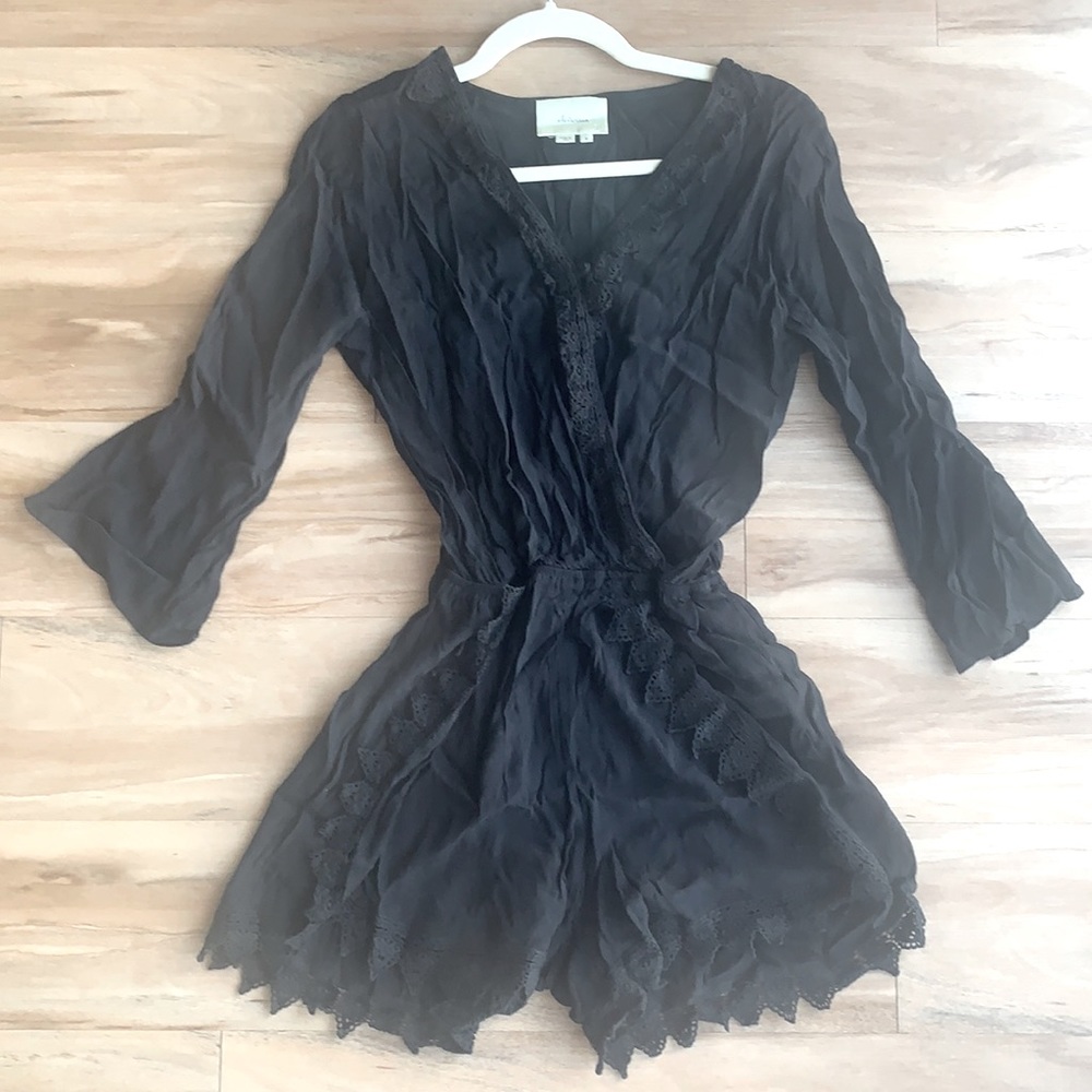Anthropologie Black Romper